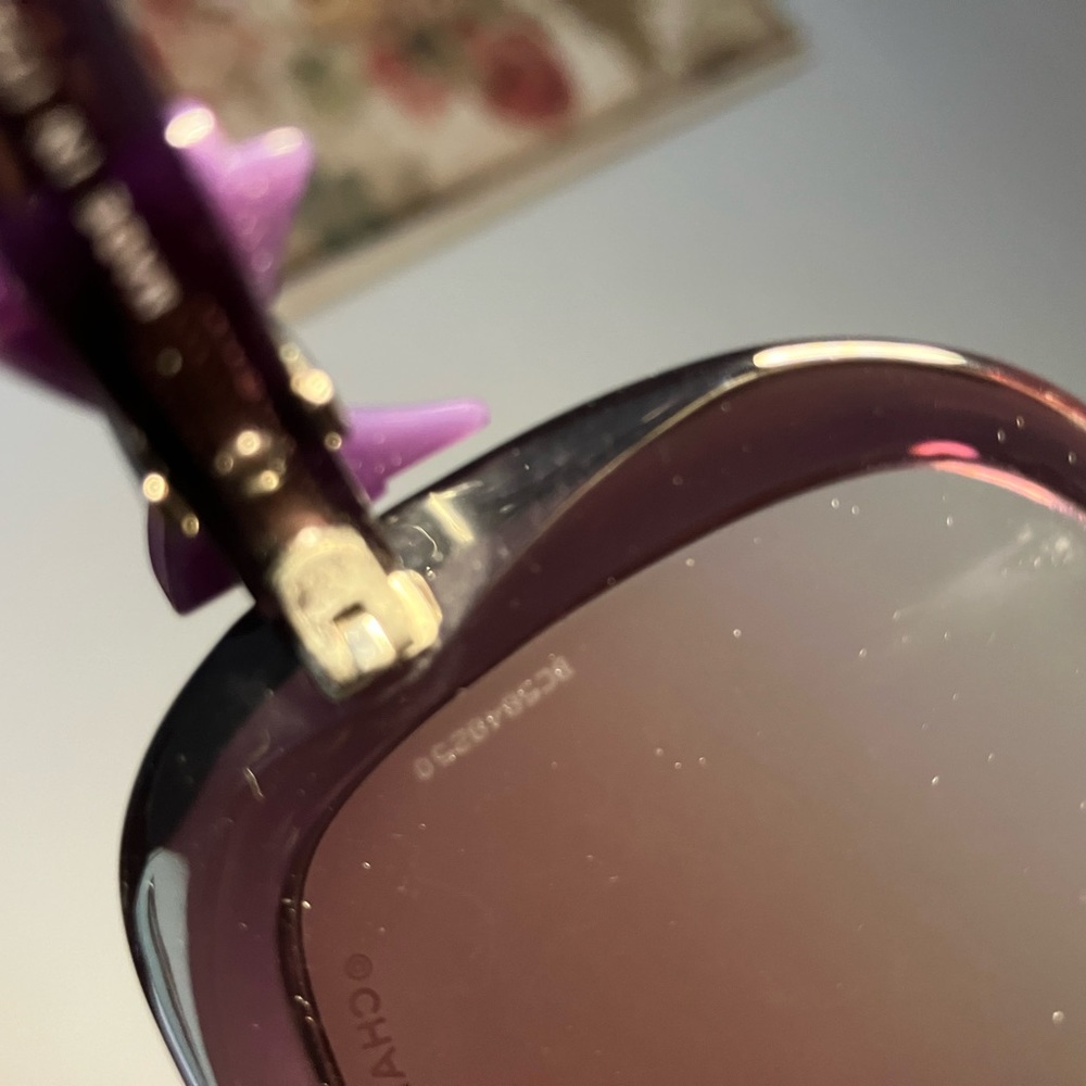 CHANEL Ribbon Coco Mark Sunglasses.  RARE!  EUC - Picture 6 of 10